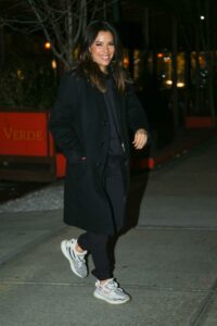 Eva Longoria in a Black Coat