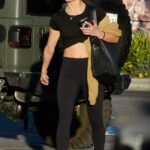 Hayley Erbert in a Black Leggings Arrives to a Dance Studio in Hollywood 02/20/2022