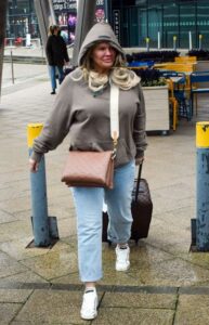 Kerry Katona in a White Sneakers