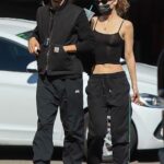 Lily-Rose Depp in a Black Top Was Seen Out with French Rapper Yassine Stein in Los Angeles 02/06/2022