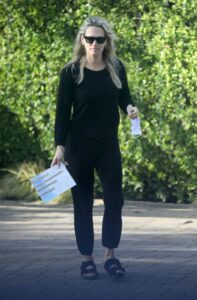 Molly Sims in a Black Outfit