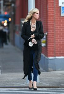 Nicky Hilton in a Black Cardigan