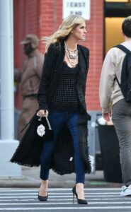 Nicky Hilton in a Black Cardigan