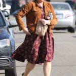 Olivia Colman in an Orange Jacket Goes Grocery Shopping in Santa Monica 02/08/2022