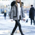 Olivia Palermo in a Grey Jacket Was Seen Out in New York 01/30/2022