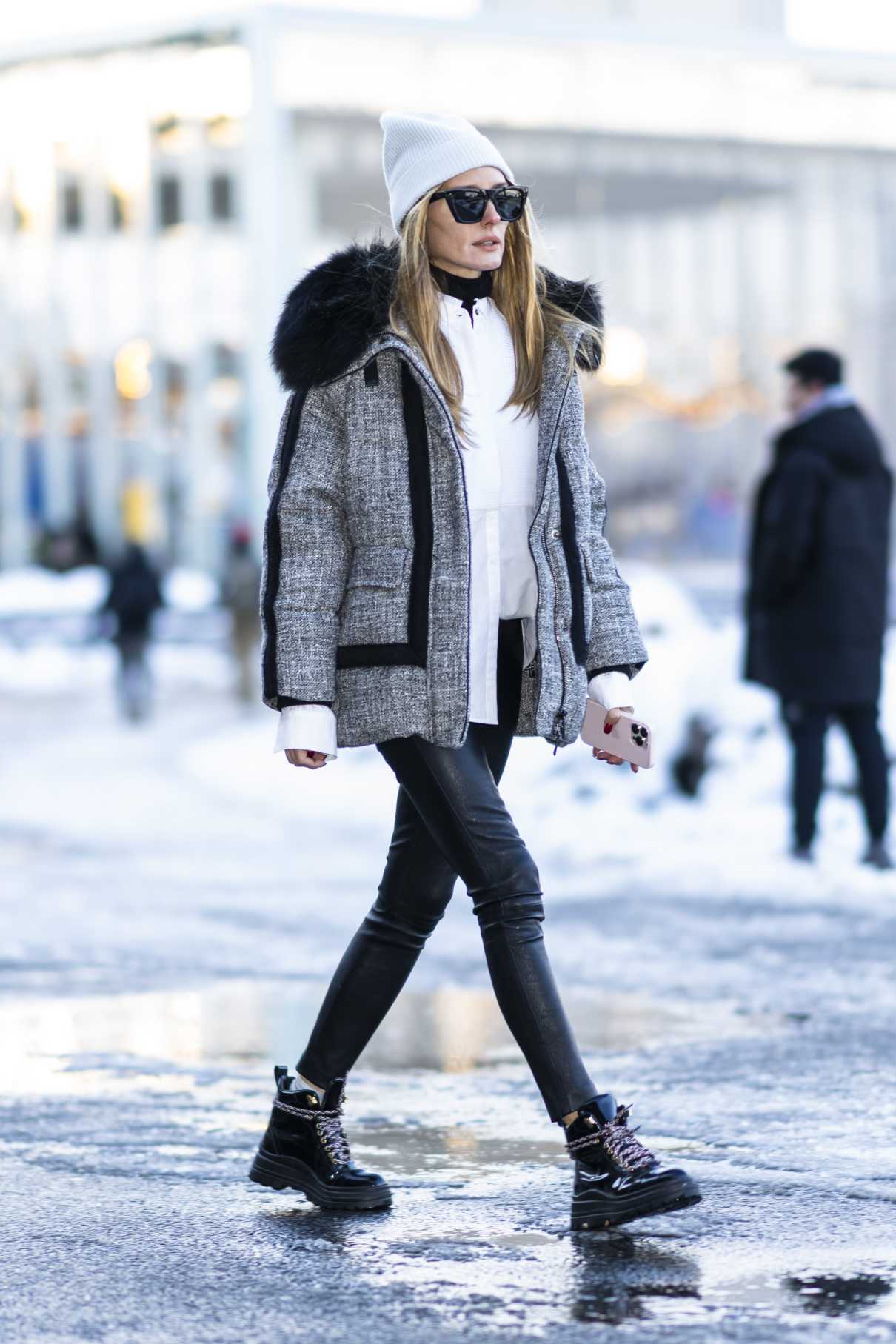 Olivia Palermo in a Grey Jacket