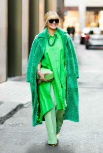 Rita Ora in a Green Outfit