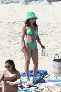 Vanessa Hudgens in a Neon Green Bikini