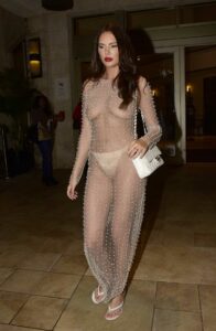 Zita Vass in a See-Through Dress