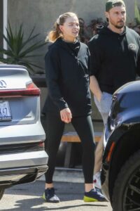 Chloe Moretz in a Black Athleisure Attire