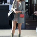 Chrissy Teigen in a Grey Blazer Was Seen Out in Los Angeles 03/22/2022