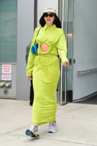 Dua Lipa in a Neon Green Dress