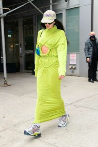 Dua Lipa in a Neon Green Dress