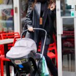 Emily Ratajkowski in a Black Leather Jacket Was Seen Out in New York 03/29/2022