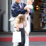 Hilary Duff in a White Pants Visits with Her Children a Bakery in Los Angeles 03/04/2022