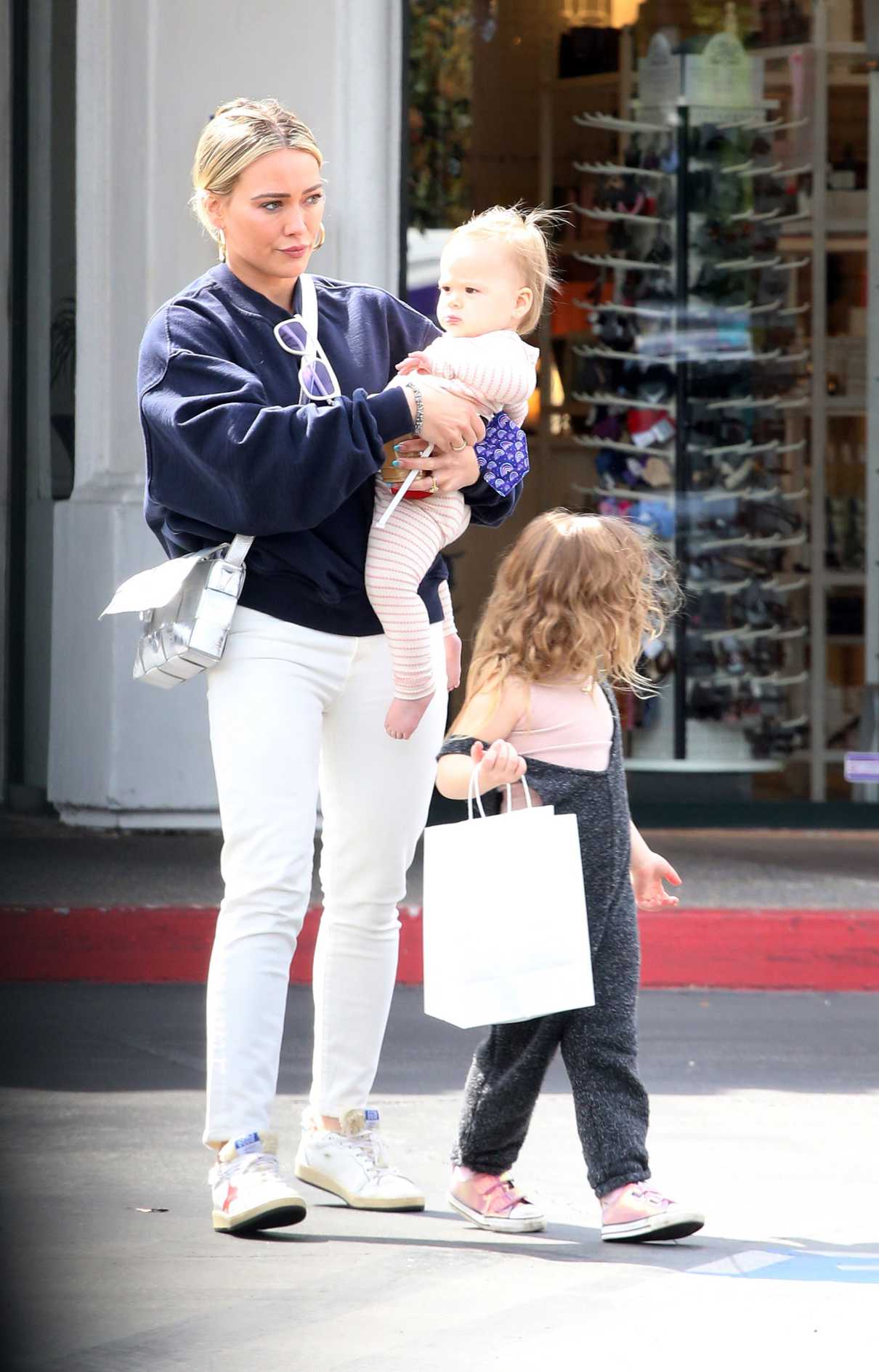 Hilary Duff in a White Pants