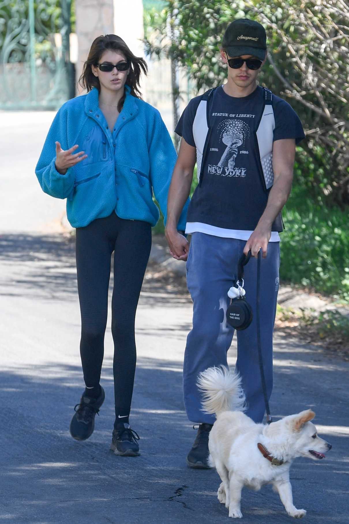 Kaia Gerber in a Black Sneakers