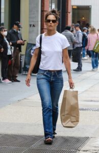 Katie Holmes in a White Tee