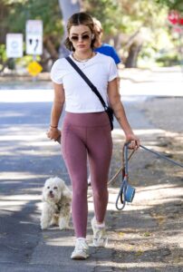 Lucy Hale in a White Tee