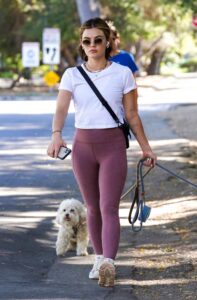 Lucy Hale in a White Tee