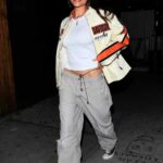 Madison Beer in a Grey Pants Celebrates Her 23rd Birthday at the Nice Guy in West Hollywood 03/04/2022