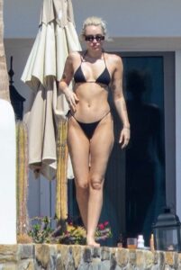 Miley Cyrus in a Black Bikini
