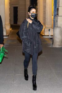 Vanessa Hudgens in a Black Outfit