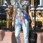 Alessandra Ambrosio in a Tie-Dye Tee Was Seen Out in Pacific Palisades 04/20/2022
