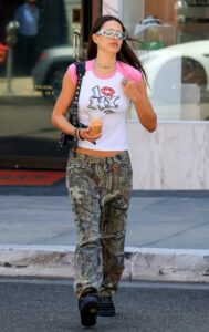 Amelia Hamlin in a Camo Pants