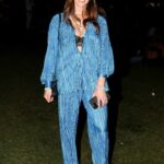 Ashley Greene in a Blue Pantsuit Was Seen During 2022 Coachella Valley Music and Arts Festival in Indio 04/15/2022