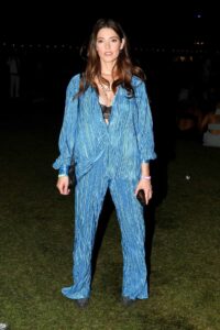 Ashley Greene in a Blue Pantsuit