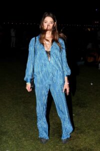 Ashley Greene in a Blue Pantsuit