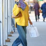 Bella Hadid in a Yellow Jacket Was Seen Out in New York 04/20/2022