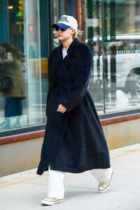 Gigi Hadid in a Black Coat