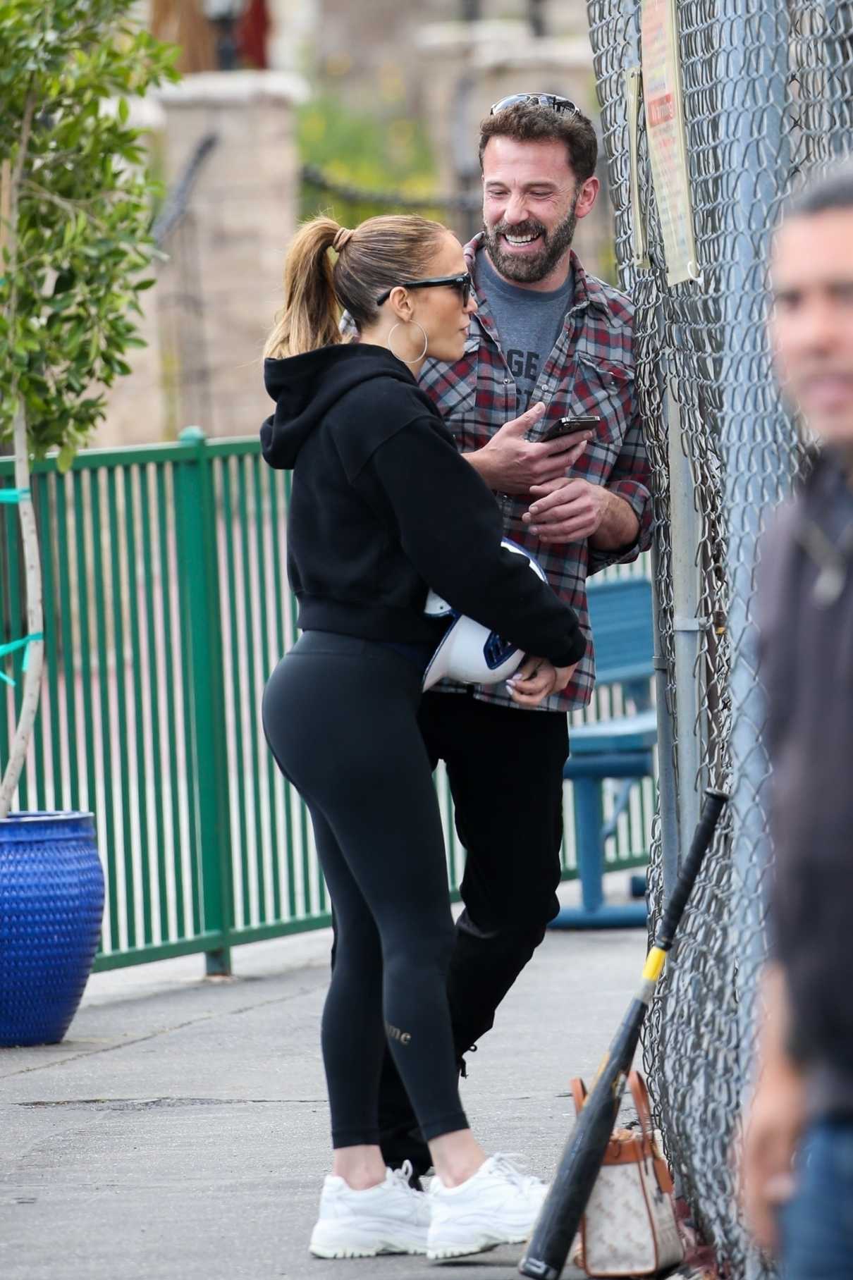 Jennifer Lopez in a Black Hoodie