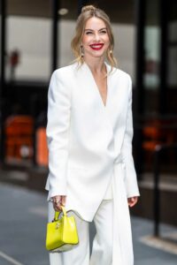 Julianne Hough in a White Pantsuit