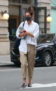 Katie Holmes in a White Shirt