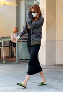 Kendall Jenner in a Green Flip-Flops