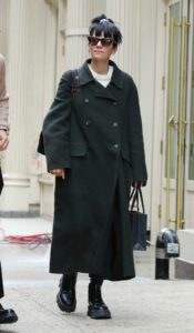 Lily Allen in a Black Coat