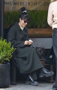 Lily Allen in a Black Coat
