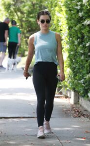 Lucy Hale in a Baby Blue Top