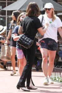 Lucy Hale in a Black Tee