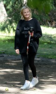 Malin Akerman in a Black Sweatshirt