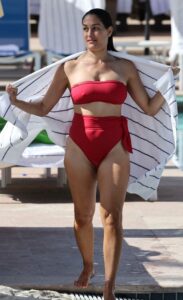 NIkki Bella in a Red Bikini