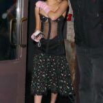 Olivia Rodrigo in a Black Floral Skirt Leaves Radio City Music Hall in New York City 04/26/2022