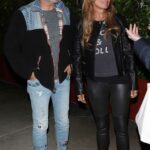 Roma Downey in a Black Leather Jacket Leaves Giorgio Baldi Restaurant in Santa Monica 04/19/2022