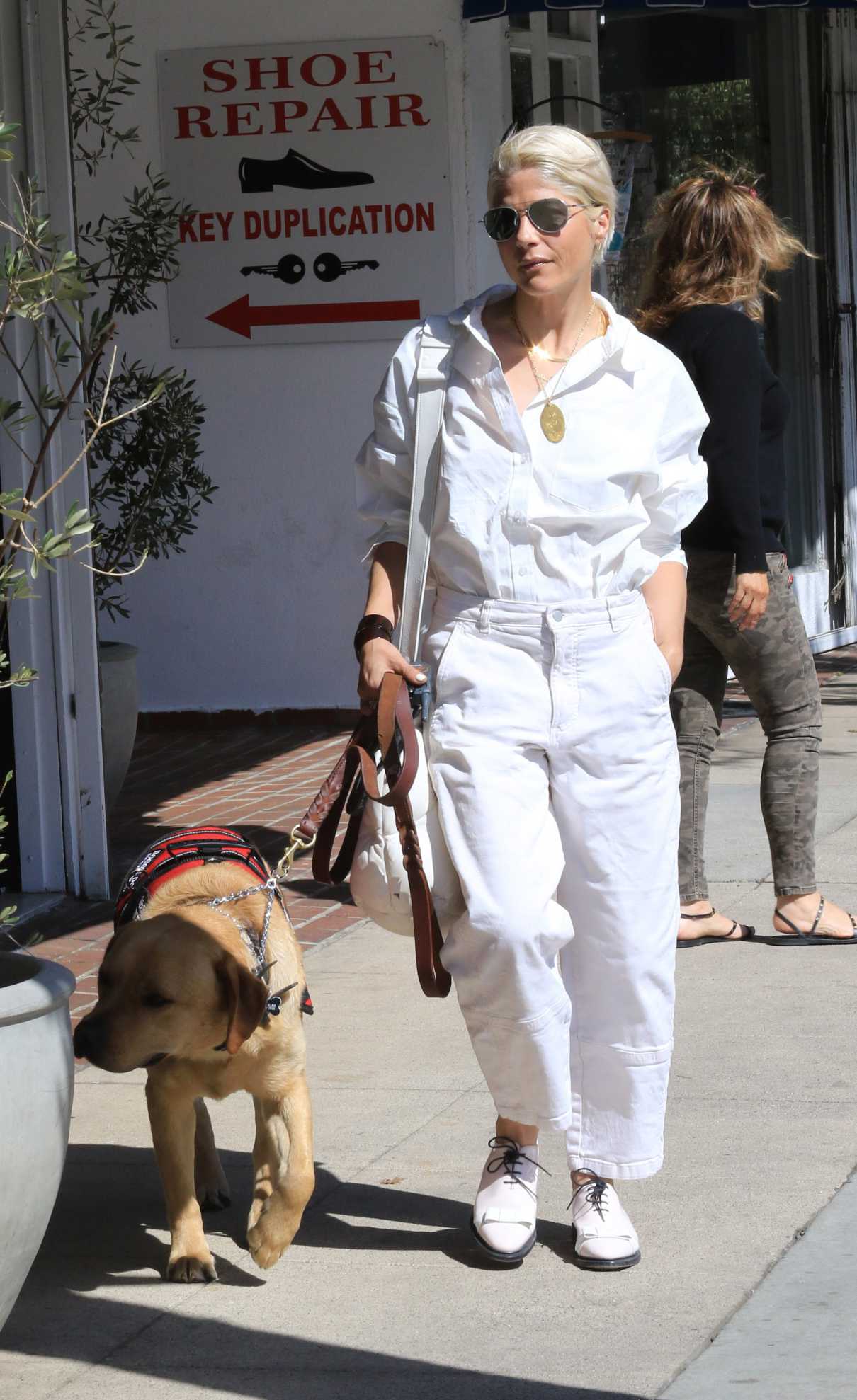 Selma Blair in a White Outfit