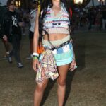 Tinashe in a Colorful Ensemble Attends 2022 Coachella Valley Music And Arts Festival in Indio 04/17/2022