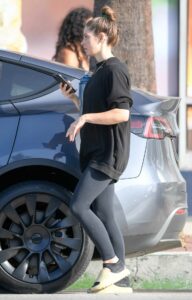 Ashley Greene in a Black Sweatshirt