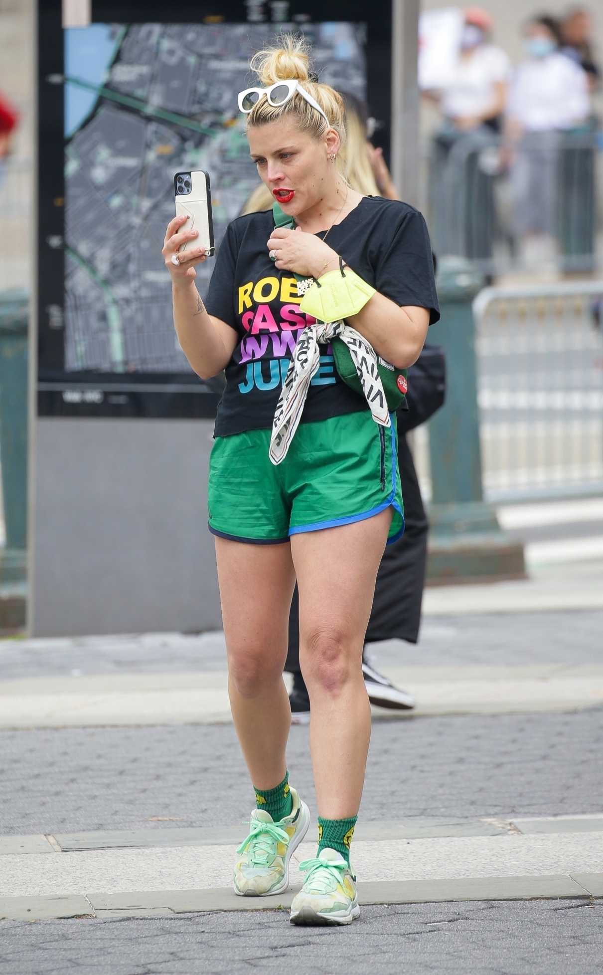 Busy Philipps in a Green Shorts